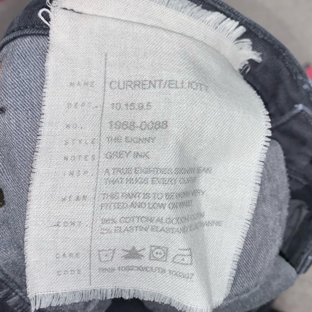 Current/Elliot Gray Denim Skinny Jeans size 29/0 - Picture 8 of 13